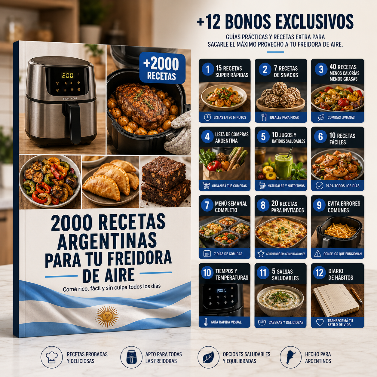 La Biblia de la Freidora de Aire™: +2000 Recetas Argentinas