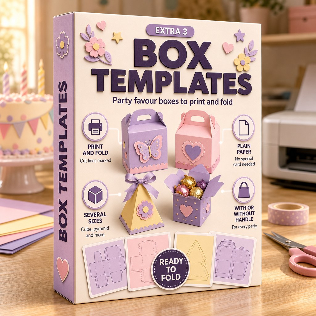 The Boxes Nobody Haggles Over: party favour box templates to print and fold